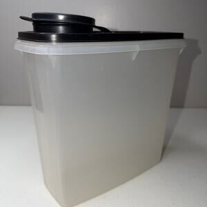 Vintage Tupperware Modular Mates Super Cereal Storer Keeper with Black Lid